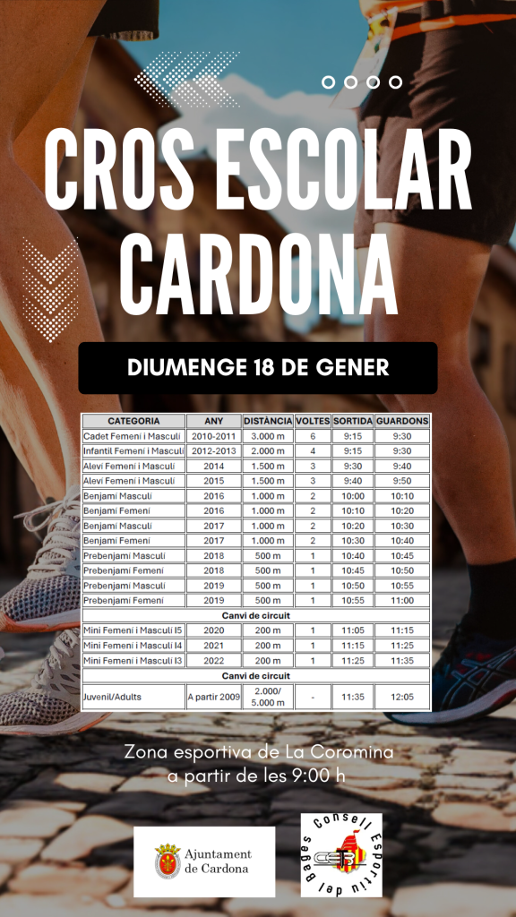 CARTELL CROS ESCOLAR CARDONA